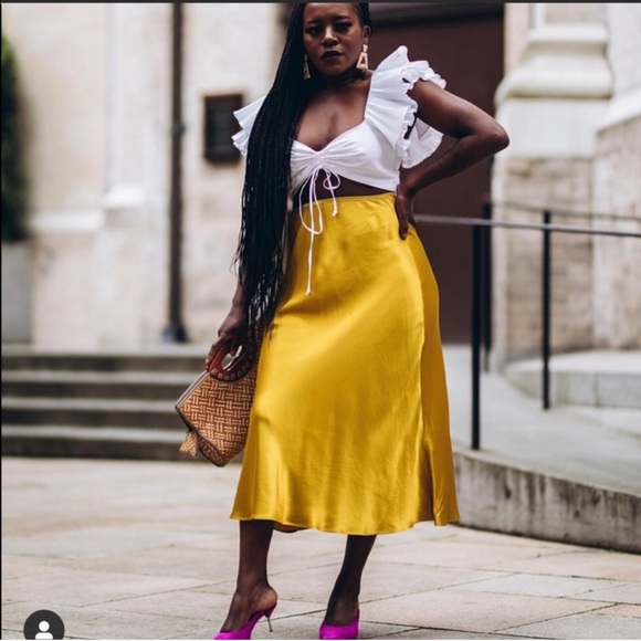 Zara satin effect skirt - Picture 4 of 6